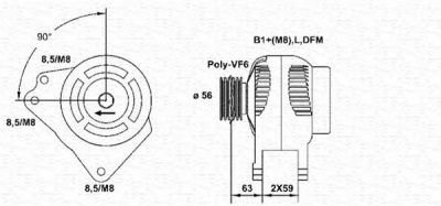 MAGNETI MARELLI 943355060010 -  Генератор